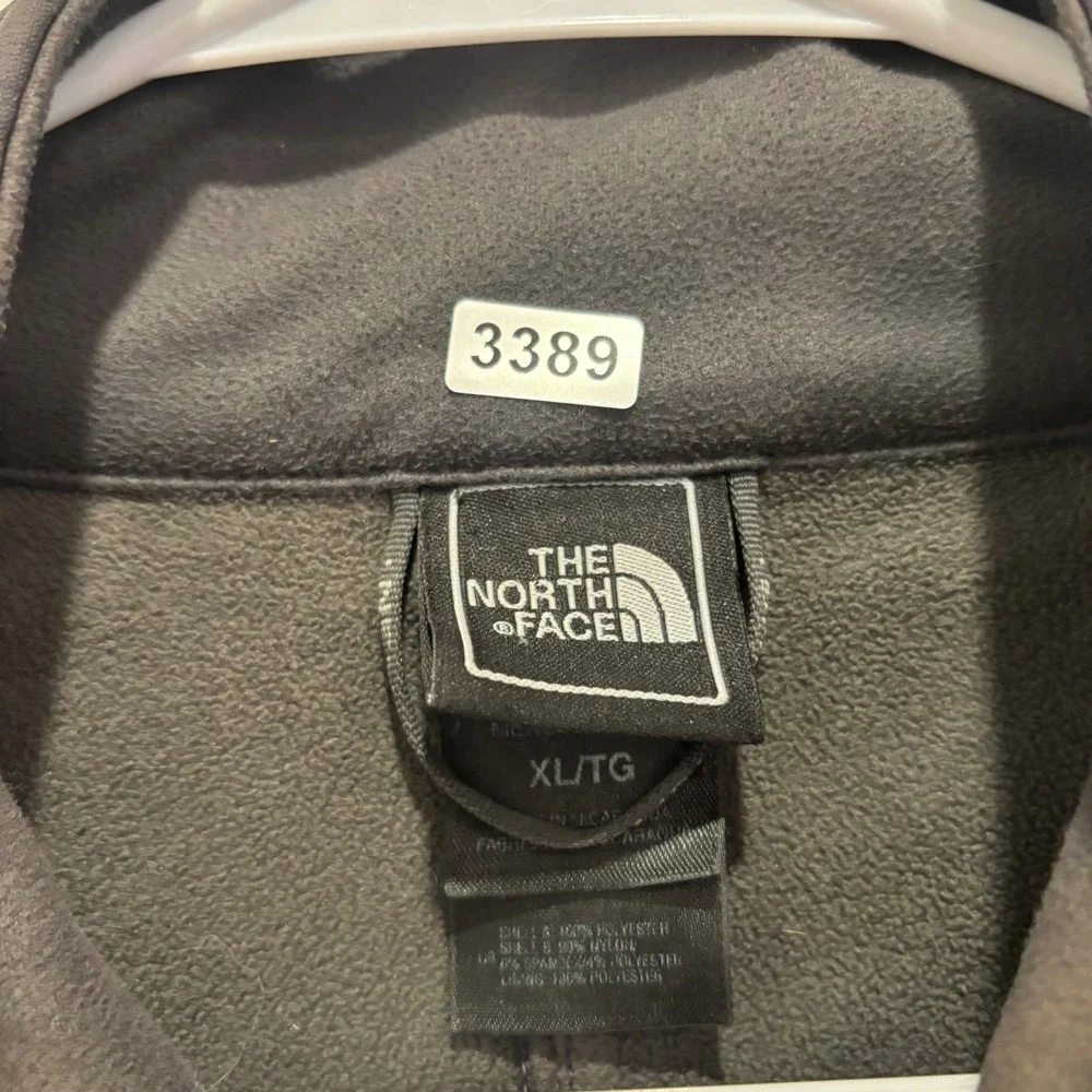 The North Face Windstopper Fleece Jacket Mens XL Navy Grey Full Zip Turner Logo